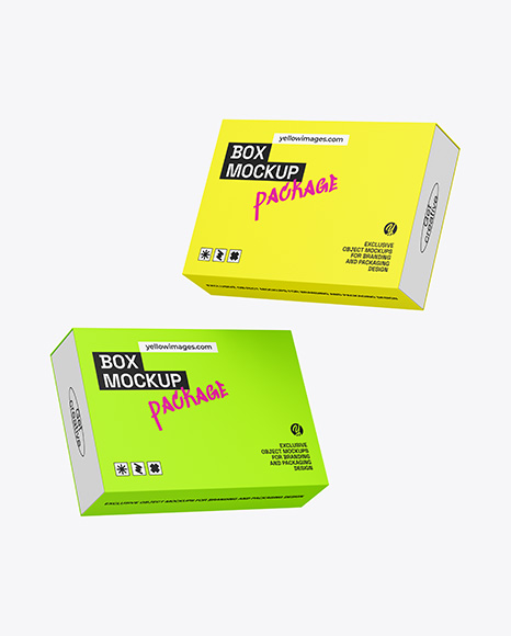 Two Paper Boxes Mockup