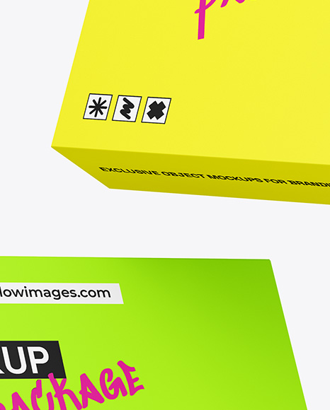 Two Paper Boxes Mockup