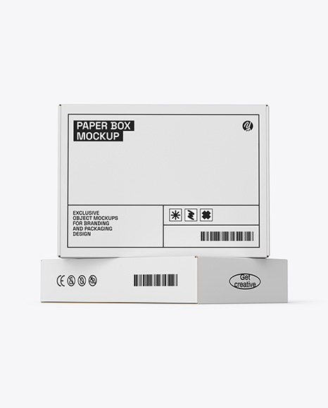 Two Paper Boxes Mockup