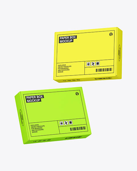 Two Paper Boxes Mockup - Packaging mockups