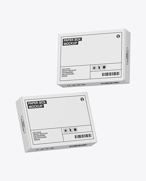 Two Paper Boxes Mockup