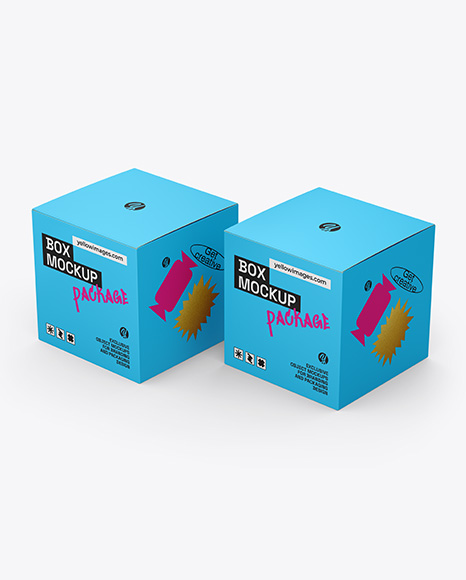 Two Paper Boxes Mockup