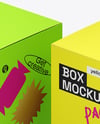 Two Paper Boxes Mockup