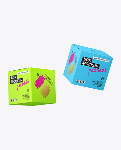 Two Paper Boxes Mockup