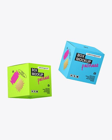 Two Paper Boxes Mockup