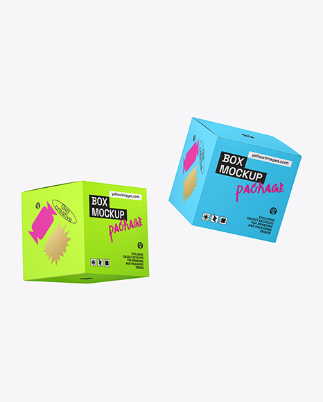 Two Paper Boxes Mockup