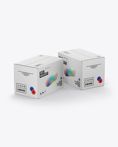 Two Paper Boxes Mockup