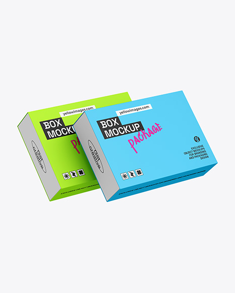 Two Paper Boxes Mockup