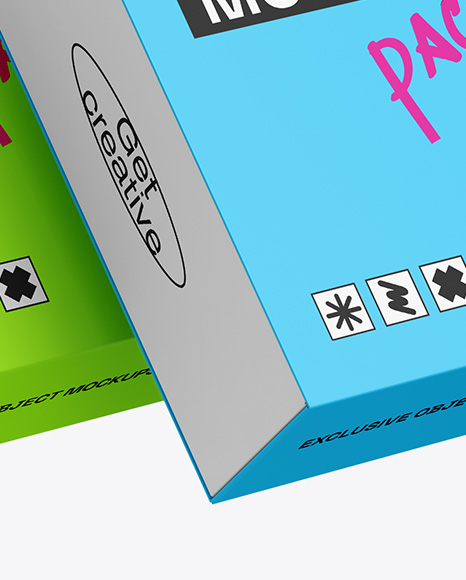 Two Paper Boxes Mockup