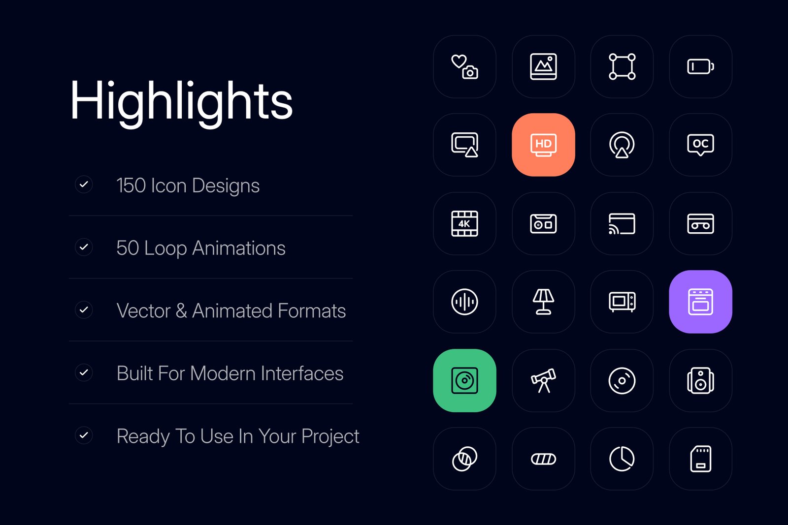 User Interface Animated Icons