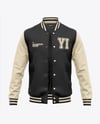 Varsity Jacket with Leather Sleeves