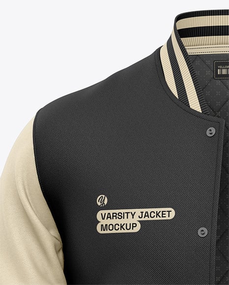 Varsity Jacket with Leather Sleeves