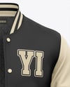 Varsity Jacket with Leather Sleeves