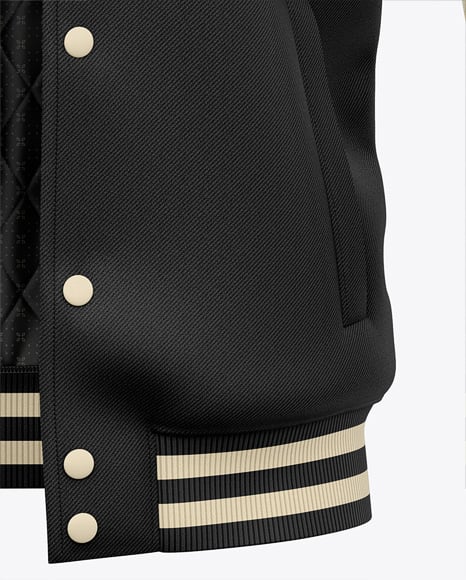 Varsity Jacket with Leather Sleeves