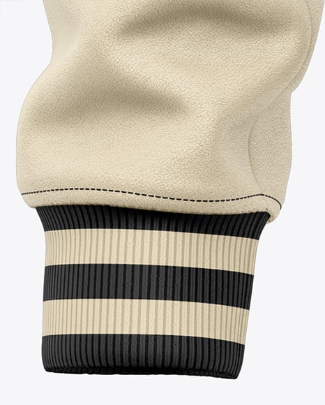 Varsity Jacket with Leather Sleeves