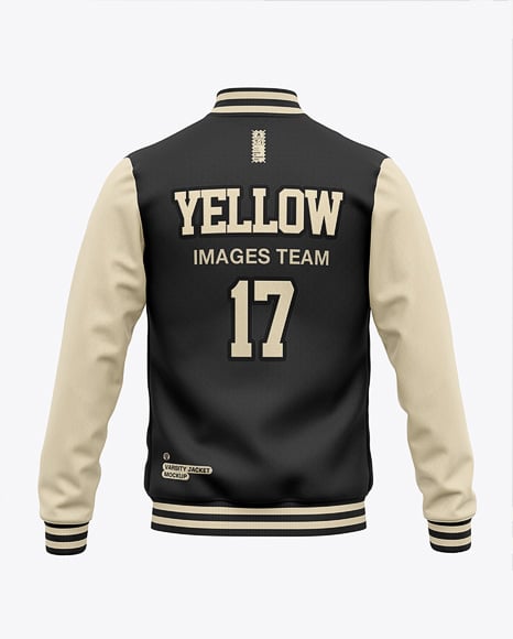 Varsity Jacket with Leather Sleeves