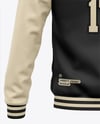Varsity Jacket with Leather Sleeves