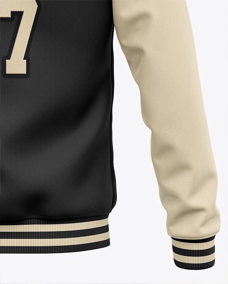 Varsity Jacket with Leather Sleeves
