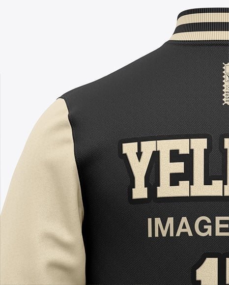 Varsity Jacket with Leather Sleeves