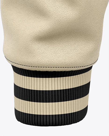 Varsity Jacket with Leather Sleeves