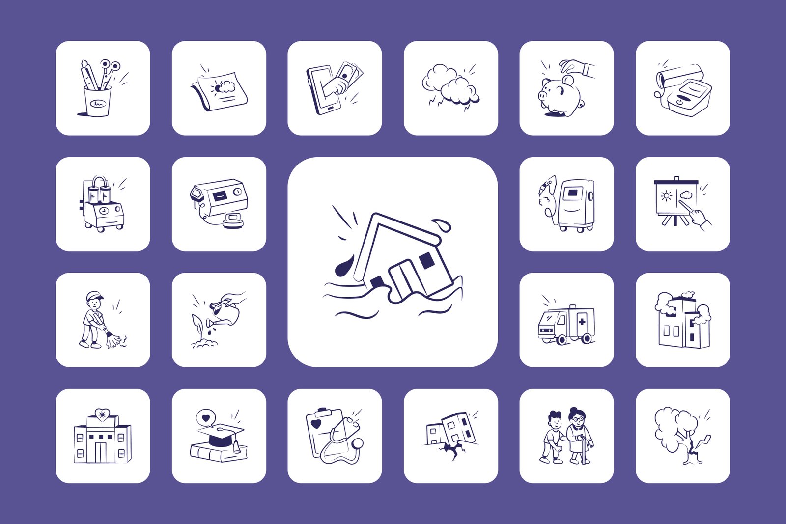 Wellness and Lifestyle Icons Bundle