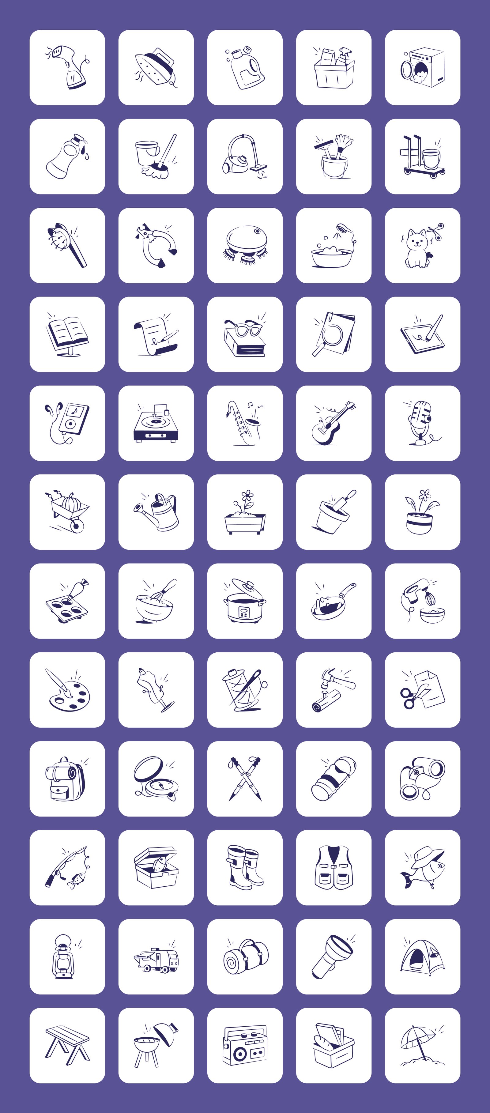 Wellness and Lifestyle Icons Bundle