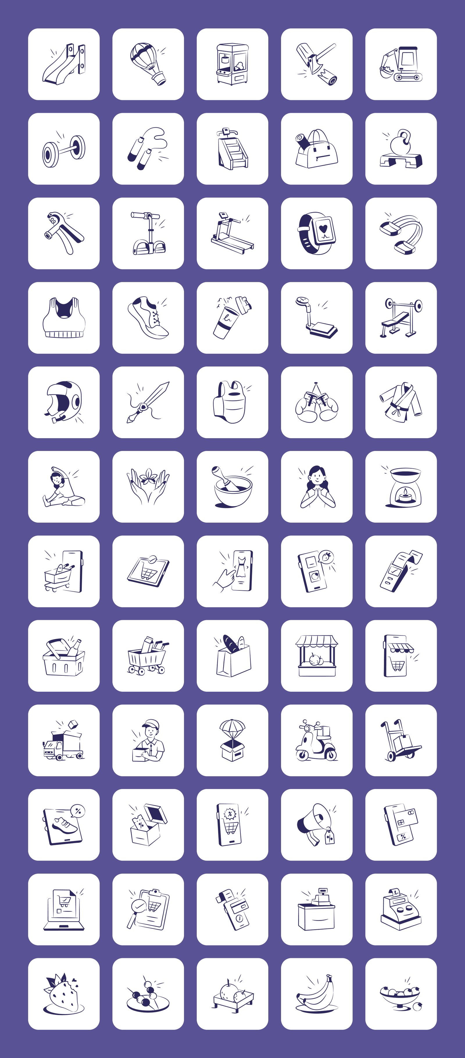 Wellness and Lifestyle Icons Bundle