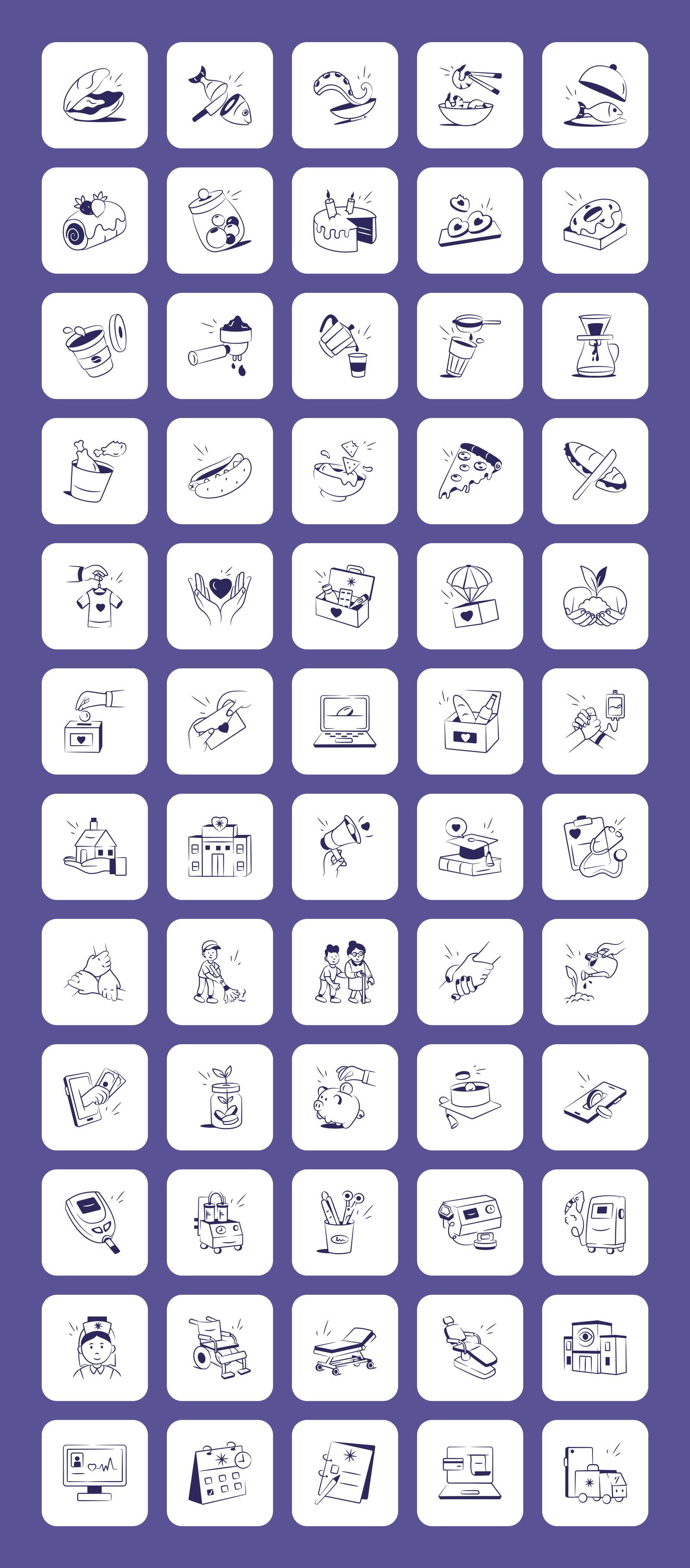 Wellness and Lifestyle Icons Bundle