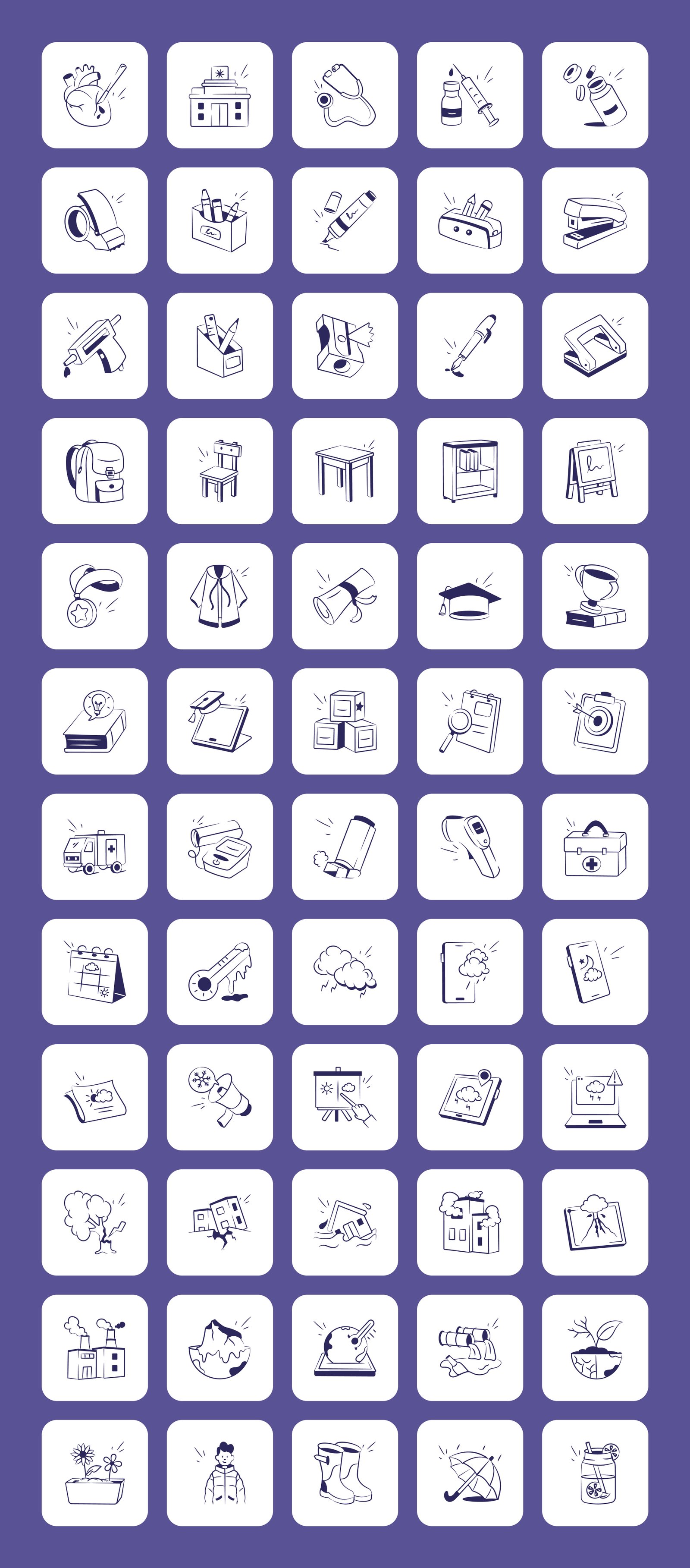 Wellness and Lifestyle Icons Bundle