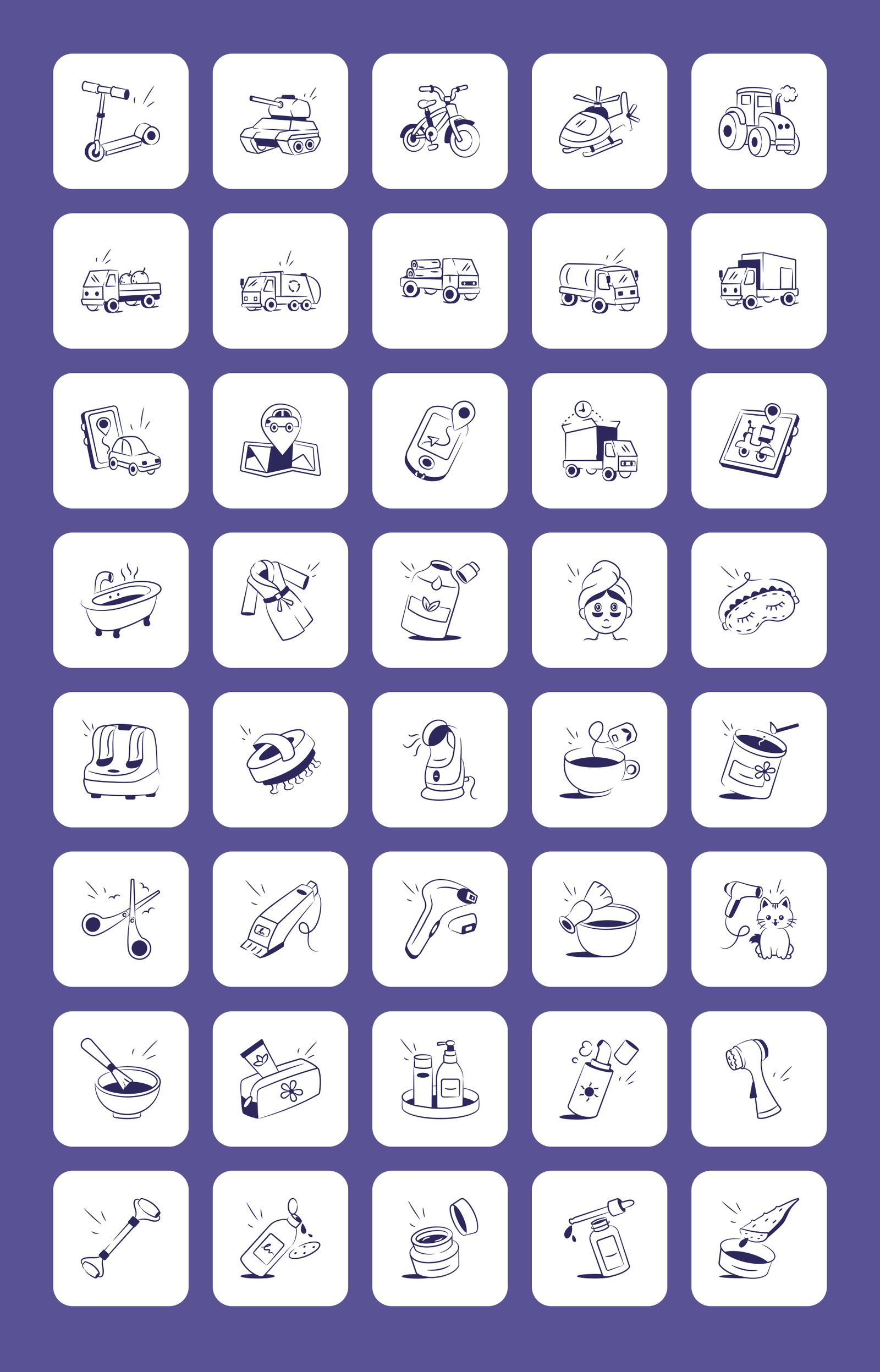Wellness and Lifestyle Icons Bundle