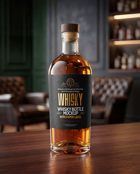 Whiskey Bottle Mockup
