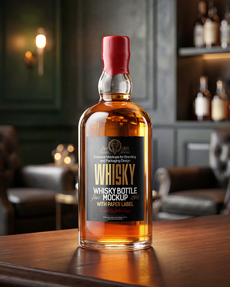 Whiskey Bottle Mockup