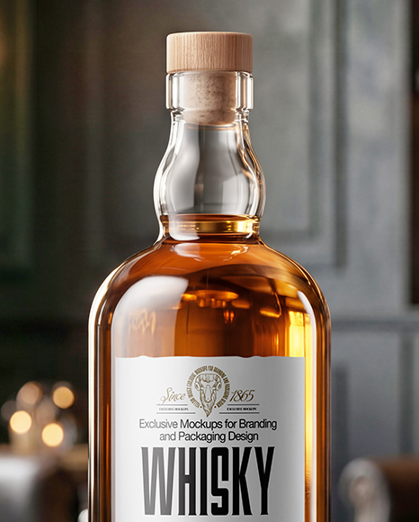 Whiskey Bottle Mockup
