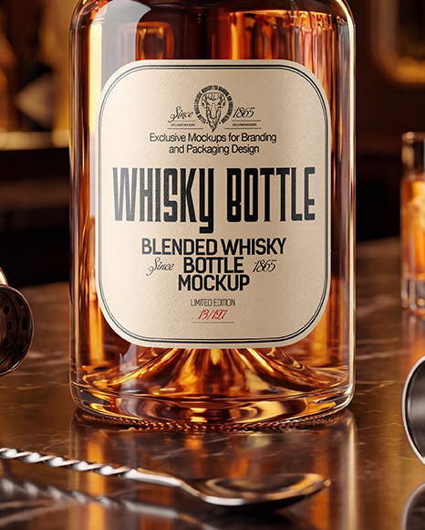 Whiskey Bottle Mockup