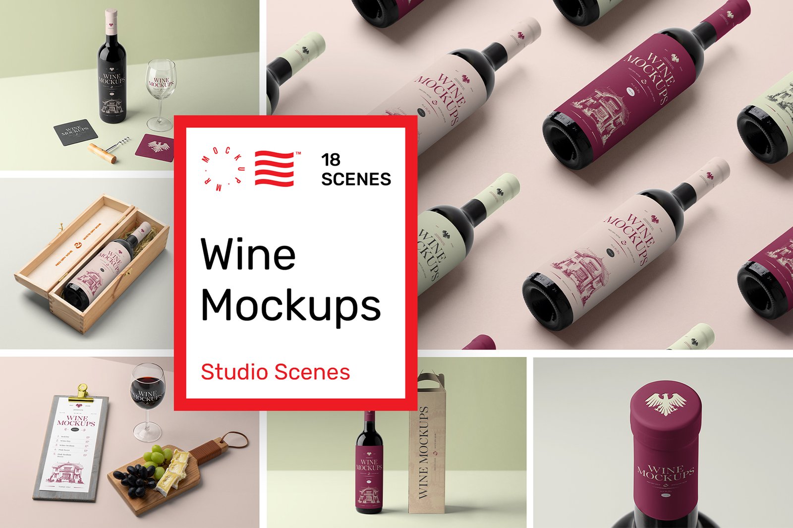 Wine Mockups - Studio Scenes