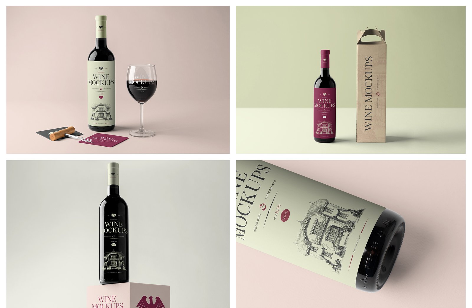 Wine Mockups - Studio Scenes