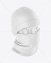 Winter Hat & Neck Gaiter Mockup - Right Half Side View