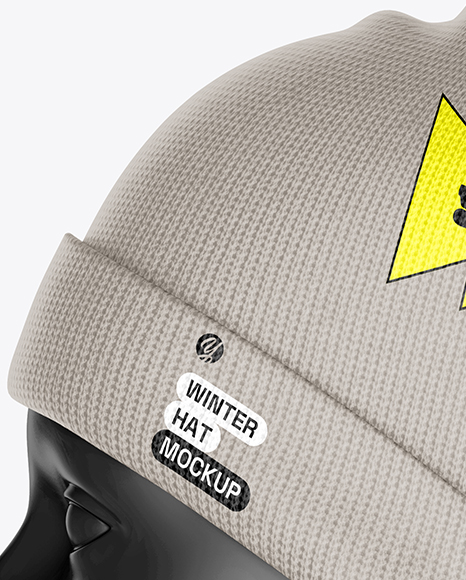 Winter Hat & Neck Gaiter Mockup - Side View