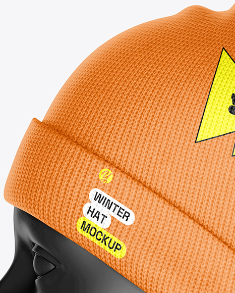 Winter Hat & Neck Gaiter Mockup - Side View