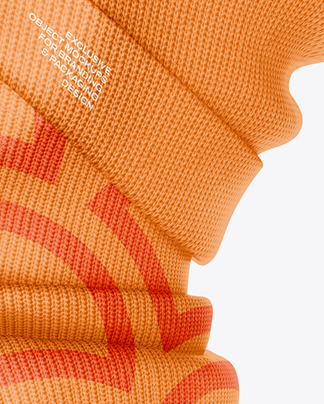 Winter Hat & Neck Gaiter Mockup - Side View