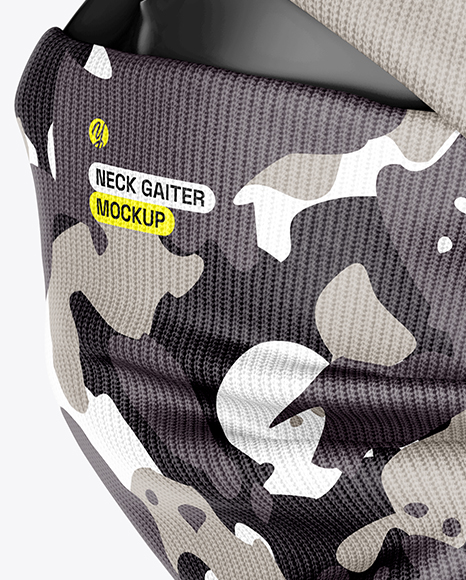 Winter Hat & Neck Gaiter Mockup - Side View