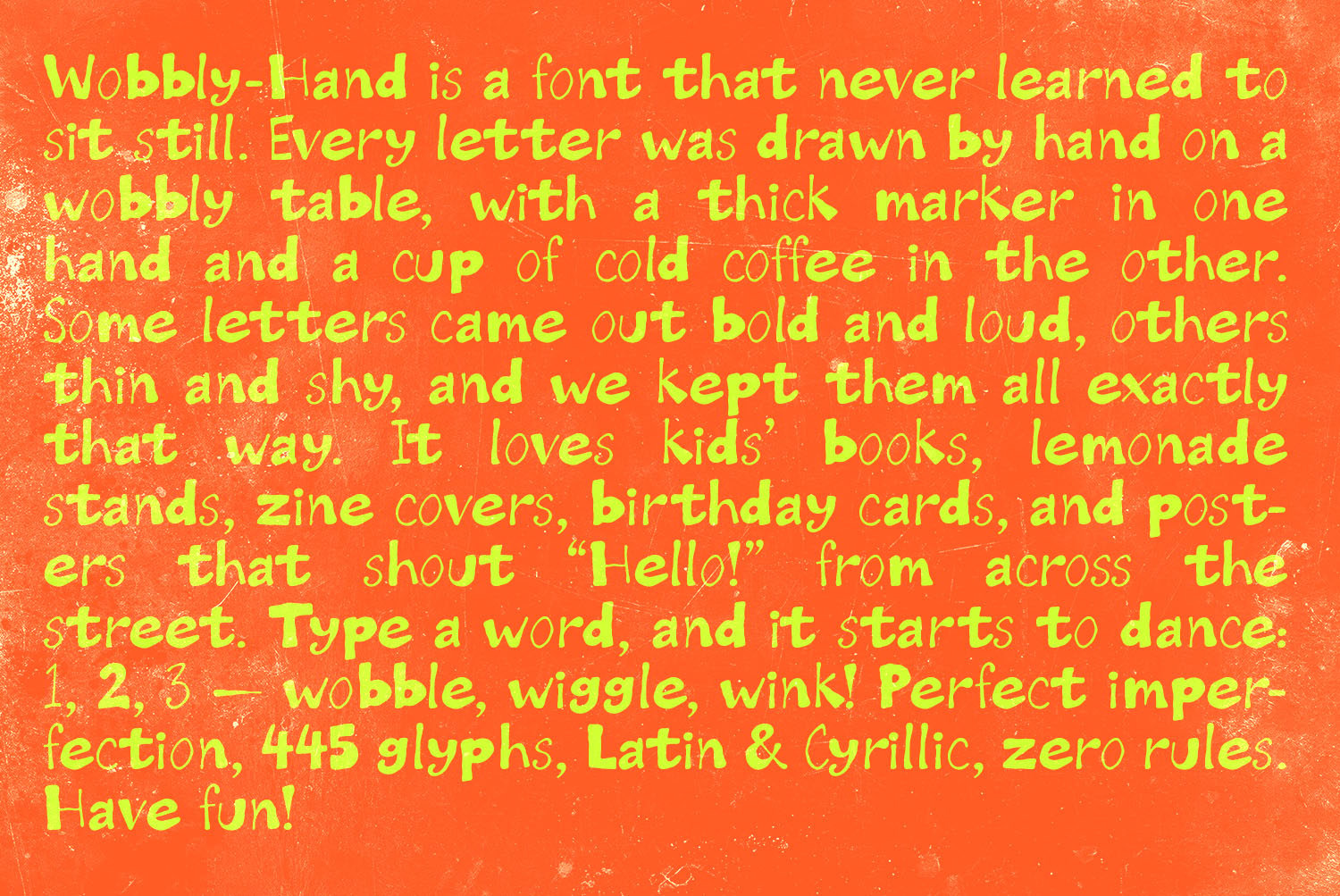 Wobbly Hand Font