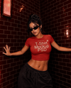 Young Woman Wearing Cropped Tee Mockup