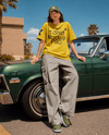 Woman in an Oversized T-Shirt and Cargo Pants Mockup