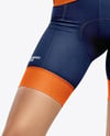 Woman Wearing Cycling Jersey and Bib Shorts Mockup
