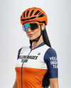 Woman Wearing Cycling Jersey and Bib Shorts Mockup
