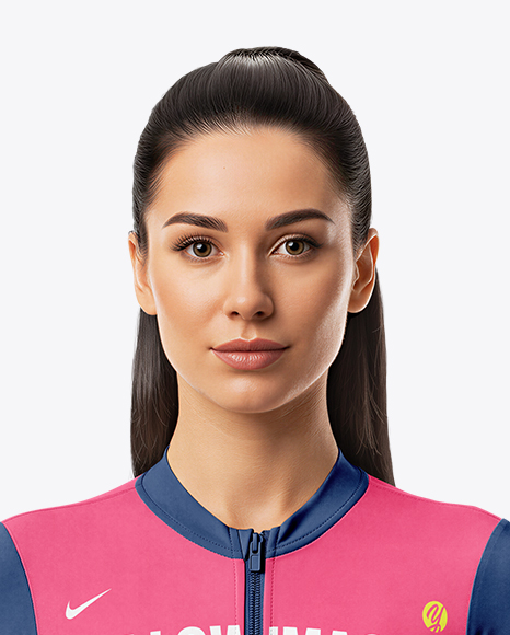 Woman Wearing Cycling Suit Mockup
