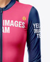 Woman Wearing Cycling Suit Mockup