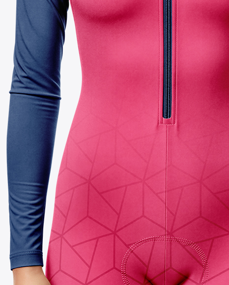 Woman Wearing Cycling Suit Mockup
