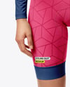 Woman Wearing Cycling Suit Mockup